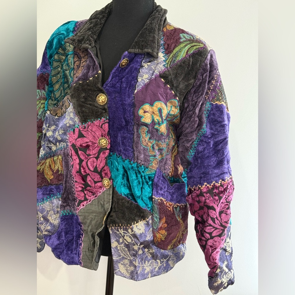 Tapestry Patch Xl Multicolor Patchwork Jacket W P… - image 3